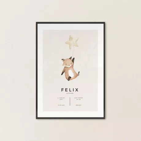 Personalisiertes Babyposter mit Geburtsdaten & Namen Poster | Etsy