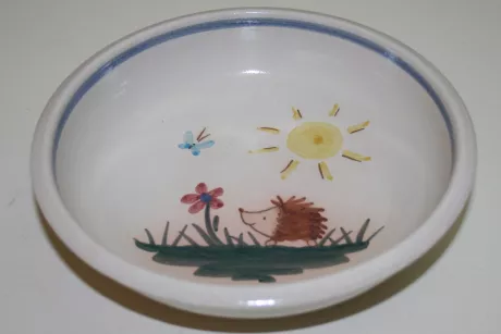 Kinderschale A, mit Igel | Schale | Kindergeschirr | TÖPFEREI BAUER