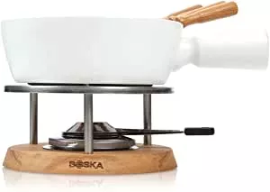 BOSKA Käse Fondue-Set Bianco in weiß/braun/Silber, Keramik, 30 x 22 x 19 cm : Amazon.de: Küche, Haushalt & Wohnen