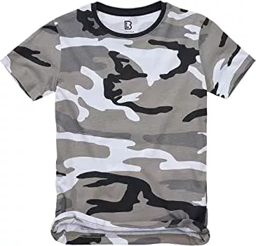 Brandit Army T-Shirt Kinder Armee Bundeswehr Shirt Kids BW UNTERHEMD Uni & CAMO, Größe:S (122/128), Farbe:Urban : Amazon.de: Bekleidung
