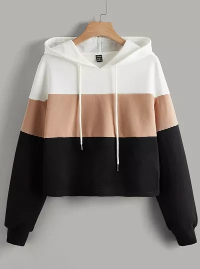 SHEIN Cordão Bloco de cores ocasional Suéter | SHEIN Brasil