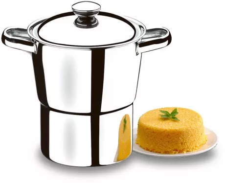 Cuscuzeira Lyon Inox 16cm Brinox em Promoção | Ofertas na Americanas