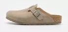 Birkenstock BOSTON REGULAR FIT - Hausschuh - desert dust gray taupe/ocker - Zalando.de