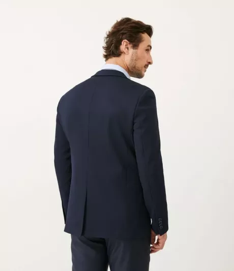 Blazer sem Estampa e com Textura Azul