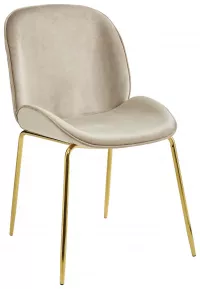 STUHL Samt Taupe, Goldfarben online kaufen ? XXXLutz