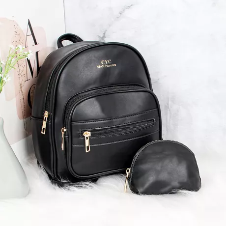Mini Mochila Feminina Com Bolsos + Porta Moedas | - Feira da Madrugada SP
