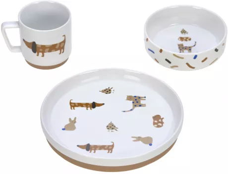 Lässig Kindergeschirr Set Porzellan - Little Mateys, Royal Blau | LÄSSIG