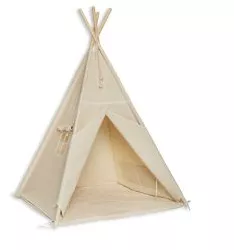 Tipi-Zelt + Bodenmatte - Natural Beige | Fun with Mum