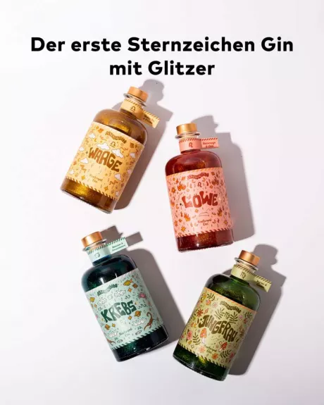 AstroloGin by Flaschenpost Gin - Der erste Sternzeichen Gin mit Glitzer-Effekt