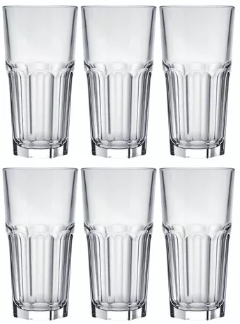 Kit 6 Copos De Vidro Para Suco / Agua / Refrigerante 340ml | Parcelamento sem juros