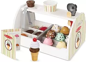 Melissa & Doug Eis Holzspielzeug ab 3 Jahre & Küchenzubehör Kinder Holz | Montessori Spielzeug ab 3 Jahre | Eisdiele Kinder Holz für Rollenspiele mit Einkaufsladen | Kinderküche Kaufläden & Zubehör: Amazon.de: Spielzeug