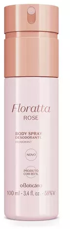 Boticário Desodorante Body Spray Floratta Rose 100ml Fragrância Floral Floral | Parcelamento sem juros