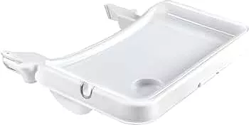 Hauck 3 in 1 Essbrett Alpha Tray / tiefenverstellbares Essbrett / herausnehmbarem Tablett /kompatibel mit mitwachsenden Holzhochstuhl Alpha+ & Beta+ / Bechervertiefung /erhöhter Rand / Weiß | 1er Pack : Amazon.de: Baby
