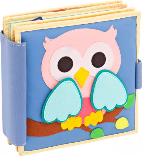 Tolle Geschenkidee Pastell Junge Eule Quiet Book für Kinder ab 1