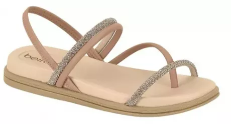Sandália Papete Feminina Beira Rio Strass Envio Rápido ! | Parcelamento sem juros