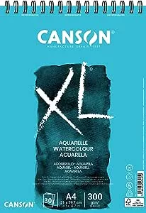 CANSON XL Aquarelle, Bloco Espiralado A4 para aquarela, 30 Folhas de 300g/m² | Amazon.com.br