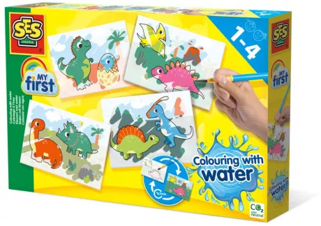 Køb SES Creative - Farv med vand - Dinosaurer
