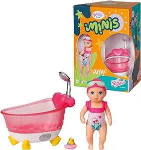 BABY born Minis Badewannen-Spielset mit Minis-Puppe Amy und Ente, 906101 Zapf Creation: Amazon.de: Spielzeug