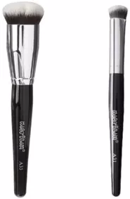 Kit Pincel Profissional Kabuki Arredondado Linha Max A33 + Pincel Kabuki Para Corretivo Linha Max A31