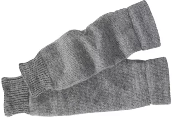 Babystulpen Bio-Schurwolle melange grau, one size