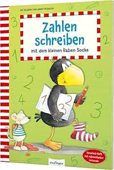 Der kleine Rabe Socke: Zahlen schreiben mit dem kleinen Raben Socke: Zahlen von 1-10, mit Schwungübungen : Rudolph, Annet: Amazon.de: Books
