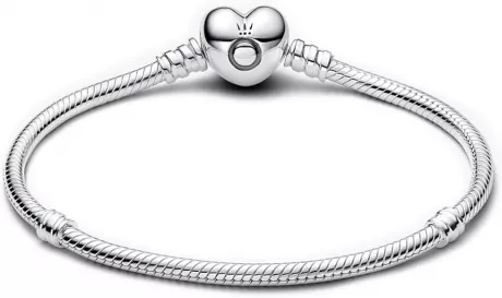 PANDORA Moments Schlangen-Gliederarmband mit Herz-Verschluss aus Sterlingsilber aus der PANDORA Moments Collection, Größe: 17 cm : PANDORA: Amazon.de: Fashion