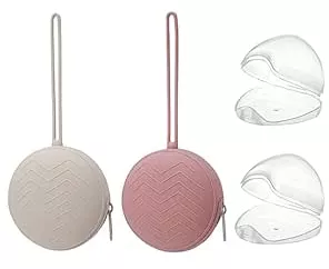 Firtink 4 Stück Schnullerbox, BPA Freie, 2 Silikon Baby Schnullertasche 2 Transparent Schnulleraufbewahrung Box Portable Dustproof Schnullerbox für Unterwegs, für Wickelrucksack : Amazon.de: Baby