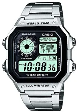 Casio Collection AE1200WH, Men's Digital Watch with Resin Strap, Silver - Casio Collection : Amazon.de: Fashion