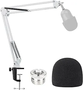 Seiren Mini Mikrofonarm Weiß mit Popschutz- Stabil Mikrofonständer mit Windschutz kompatibel mit Razer Seiren Mini Microphone Boom Arm von YOUSHARES (Weiß) : Amazon.de: Musikinstrumente & DJ-Equipment