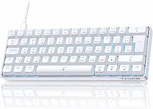 TMKB T61SE Gaming Mechanische Tastatur mit Deutsches QWERTZ Layout,Rote Schalter,weiße: Amazon.de: Games