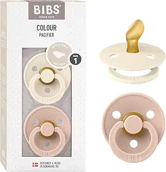 BIBS Colour Schnuller 2er-Pack, BPA-frei Schnuller, Kiefergerechte Form. Naturkautschuk/Latex, Hergestellt in Dänemark. 0-6 Monate (2er Pack), Ivory/Blush : Amazon.de: Baby