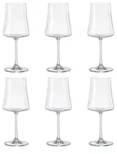 Jogo 6 Taças De Vinho Tinto Cristal Feito À Mão 460 Ml Média | Frete grátis