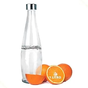 Tuut, Linha Vidro, Garrafa Transparente com Tampa Inox Acqua 1L : Amazon.com.br: Cozinha
