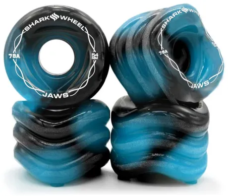 Skateboardrollen: SHARK WHEEL Jaws 54mm/78a black blue swirl