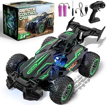 Perbabe Fjernstyret bil, 2,4 GHz 20 KM/H Rc Bil 2WD All Terrain Off-Road RC Bil med genopladeligt batteri RC Truck fra 3 4 5 6 7 8 9 10 år Terrænet Legetøj Gave til Børn: Amazon.de: Legetøj