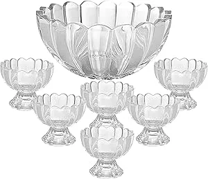 WOLFF Conjunto 7 Peças Bowl com 6 Taças para Sobremesa Geneva 1,1L/125ml : Amazon.com.br: Cozinha