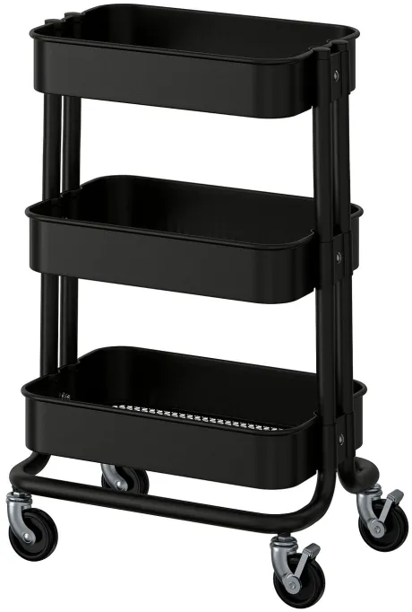 RÅSKOG Servierwagen, schwarz, 28x38x61 cm - IKEA Schweiz
