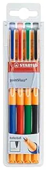 STABILO - Tintenroller - pointVisco - 4er Pack - blau, rot, grün, schwarz : Amazon.de: Bürobedarf & Schreibwaren
