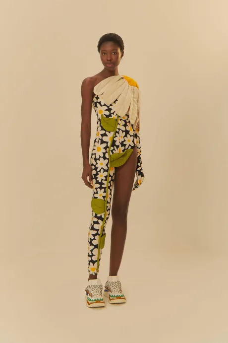 Macacão Estampado Margarida 3d