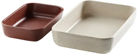 LYCKAD Ofenform 2er-Set, hellbeige/rotbraun - IKEA Deutschland