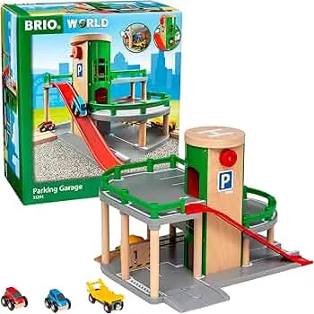 Brio World 33204 Parking, Roads and Rails, Parking Garage with Lift, Steep Exit and Petrol Station - Toddler Toys Recommended for Ages 3 and Up: Amazon.de: Toys