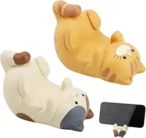 HENGBIRD 2 Pcs Funny Cat Holder SüßEr Katze Niedlicher Handyhalter Katzenkopf Handyhalterung Handyhalterung Tisch Handyhalter Tisch HandystäNder Schreibtisch Phone Holder Smartphone StäNder: Amazon.de: Electronics & Photo