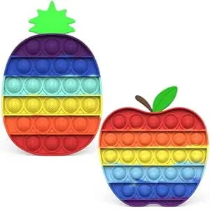 Pop It Fidget Toy, Push It Bubble Fidget Toy, Pop Bubble Fidget Toy, Stress Relief Toy, Pop It Bubble Sensory Fidget Toy, Children's Birthday Party Gifts for Children and Adults, Pack of 2 : Amazon.de: Toys