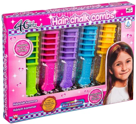 Køb et fint 4-Girlz hårkridt kamme sæt til piger her