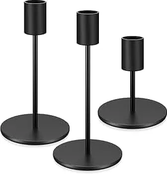 Amazon.de: 3 Stück Kerzenständer Schwarz, Kerzenhalter Stabkerzenhalter Schwarze Kerzenständer Stabkerzen, Vintage Kerzen Ständer für Abendessen Hochzeit Haus Tischdeko Kamindekoration Kerzenschein, Schwarz