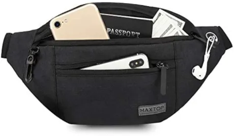 MAXTOP Bauchtasche Gürteltasche für Damen und Herren Hüfttasche Outdoor Groß Handytasche Sport Wasserdicht Laufgürtel Umhängetasche Geldgürtel für Camping Wandern Fitness Fahrrad Geschenke : Amazon.de: Fashion