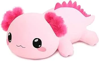 Xfrog Weighted Axolotl Plush, Großes Stofftier Gegen Ängste, Rosa Axolotl-Stoffspielzeug, Süße Umarmungs-Wurfkissenpuppe Für Jungen, Mädchen, Freundinnen, 60CM: Amazon.de: Spielzeug