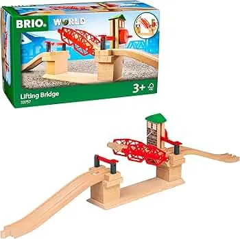 BRIO World 33757 Hebebrücke - Eisenbahnzubehör Holzeisenbahn - Kleinkinderspielzeug empfohlen für Kinder ab 3 Jahren: Amazon.de: Spielzeug