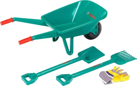 Theo Klein 2752 Bosch Gartenset mit Schubkarre, Mit Schaufel, Rechen und Arbeitshandschuhen, Anti-UV I Spielzeug für Kinder ab 3 Jahren: Amazon.de: Spielzeug
