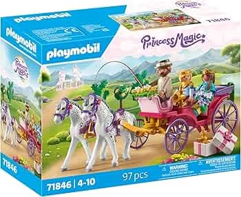 PLAYMOBIL | Princess Magic | Kutschfahrt mit Prinzessin und Prinz | Prinzessin Spielzeug | Märchen Spielzeug für Kinder ab 4 Jahren | 71846: Amazon.de: Spielzeug